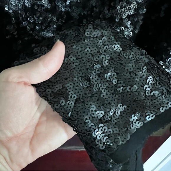 Talbots 100% Silk Elegant Sequined Cocktail Dress in Dark Gray size 8 - Picture 5 of 13